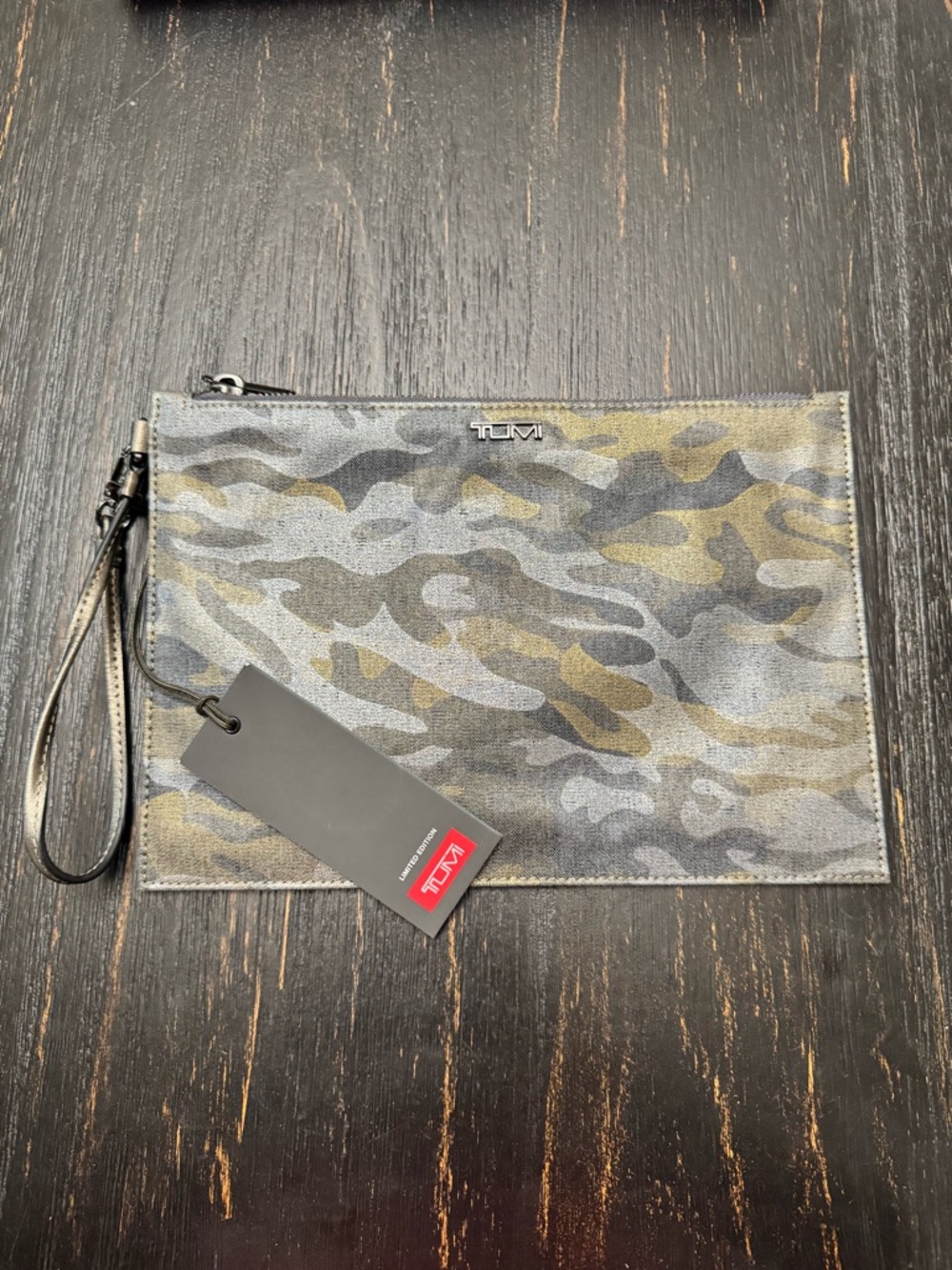 TUMI Camouflage Wristlet Pouch - Gray Camo - Picture 2 of 6